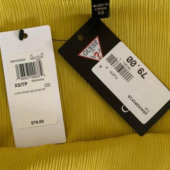 GUESS Cold Shoulder Lace Up Nia Top - Picture 10 of 11